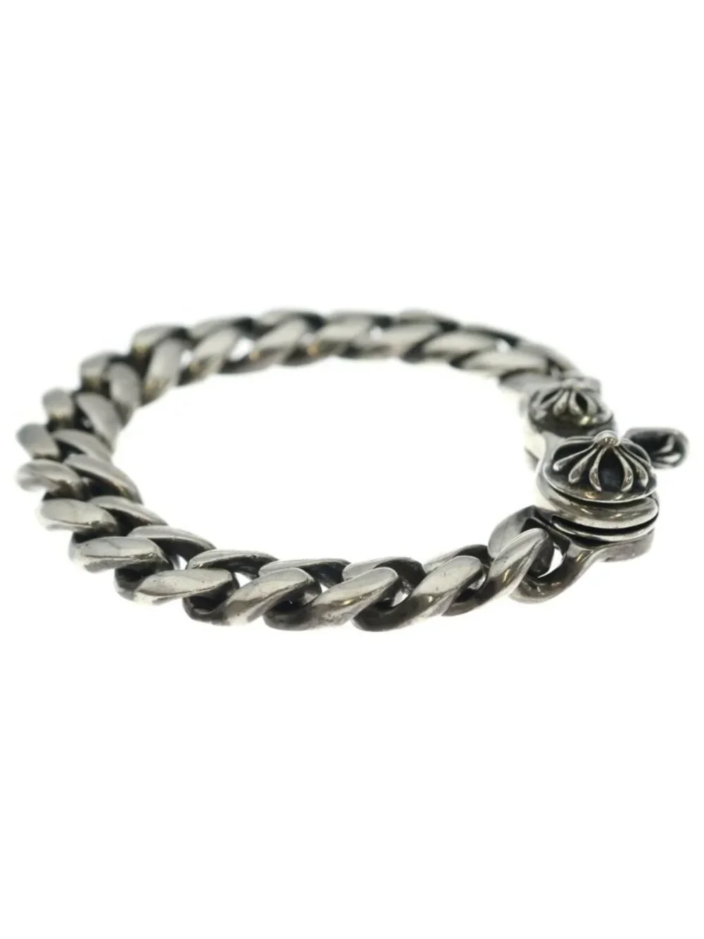 Chrome Hearts Clsc Chn Lnk Sml Classic Link Small Clip Bracelet 18 Links Silver